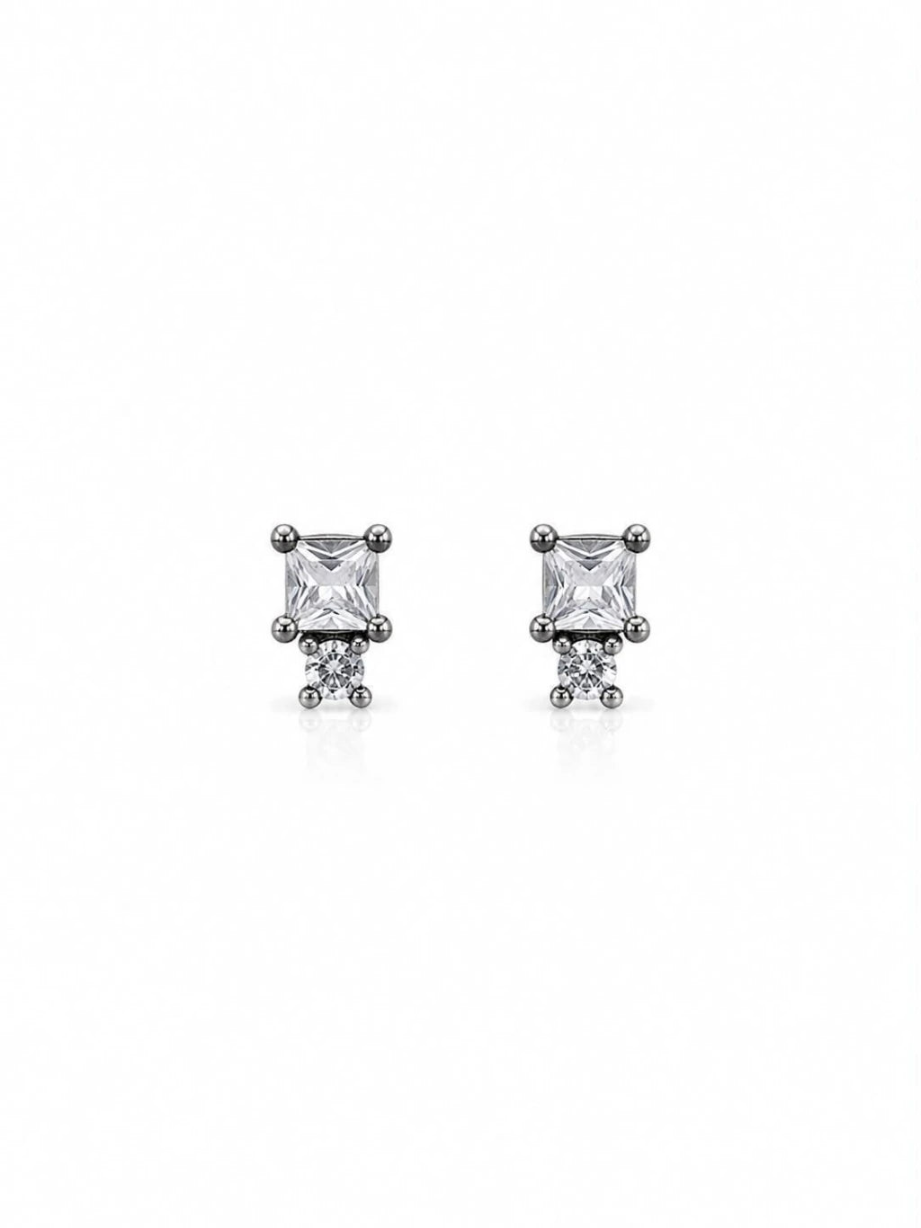 Brinco cristal prata envelhecida