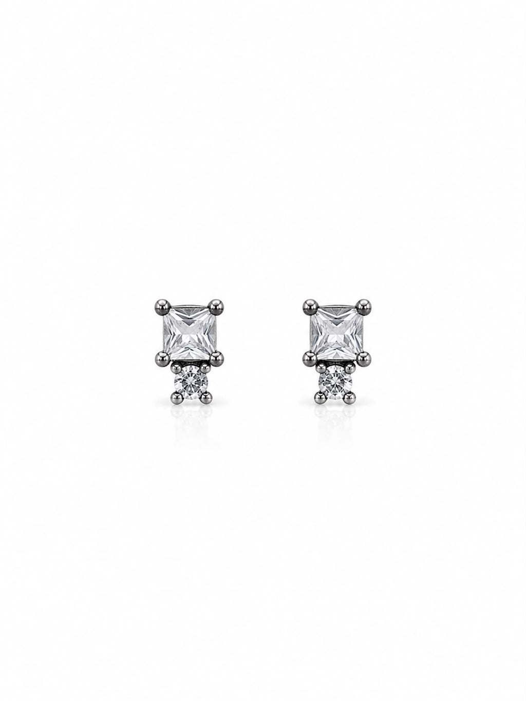 Brinco cristal prata envelhecida