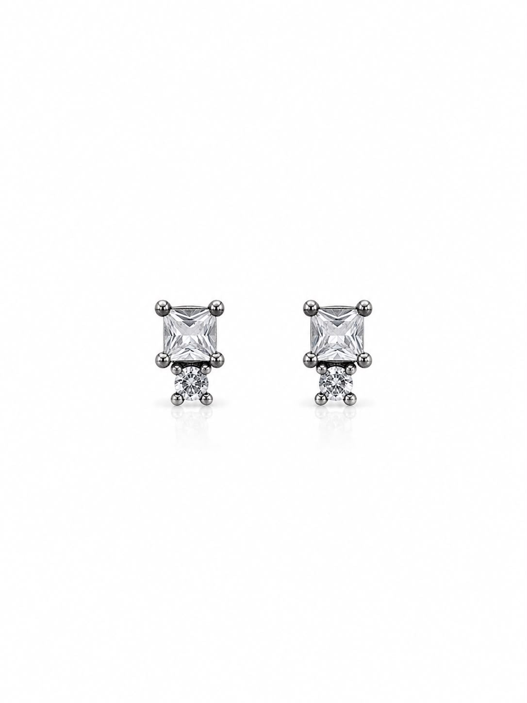 Brinco cristal prata envelhecida