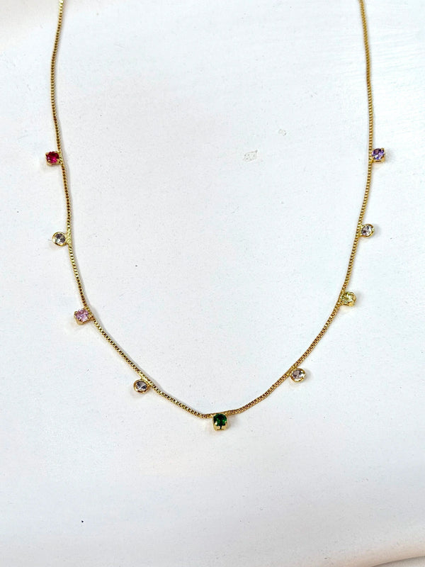 Colar zircônias colors