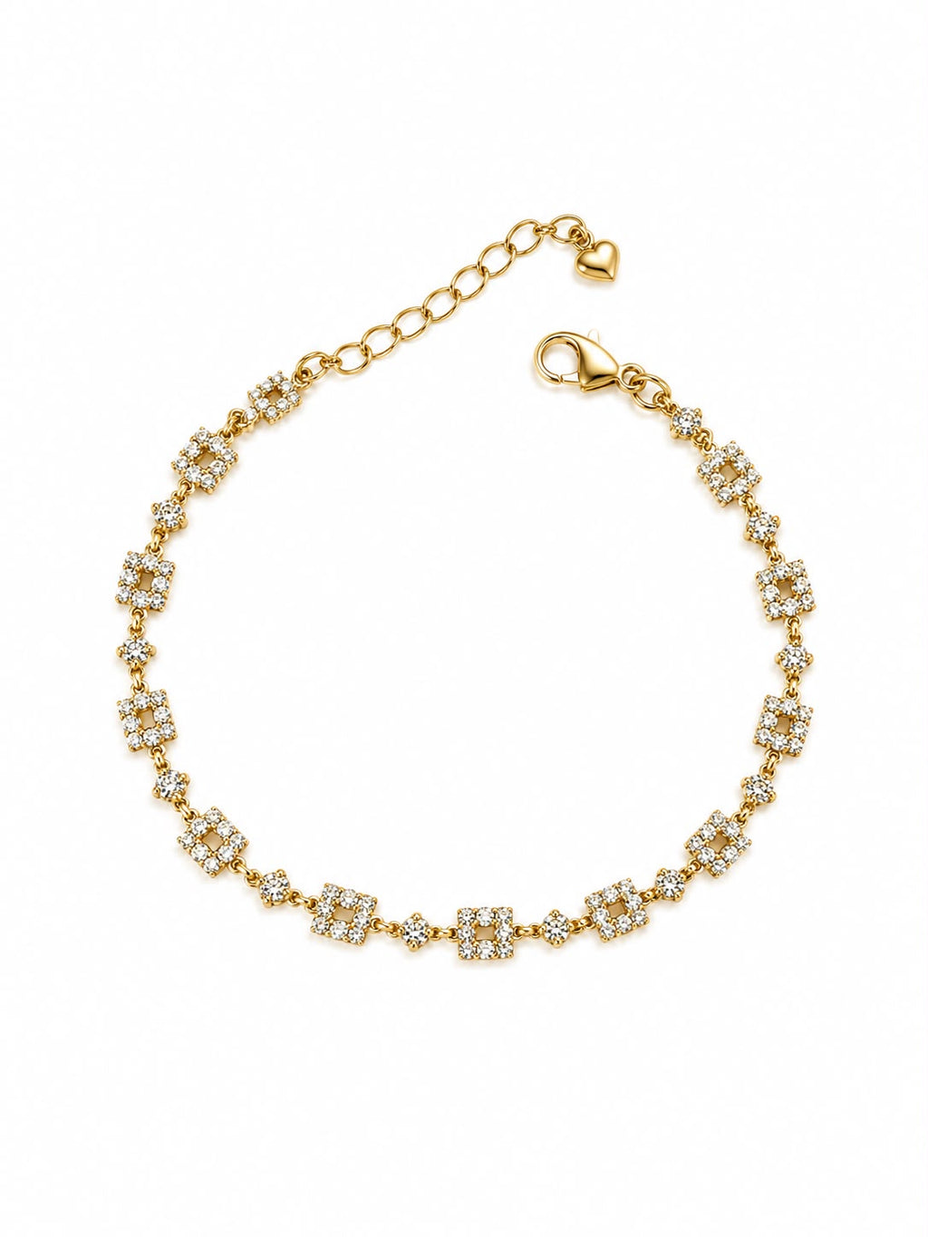 Pulseira cravejada luxo