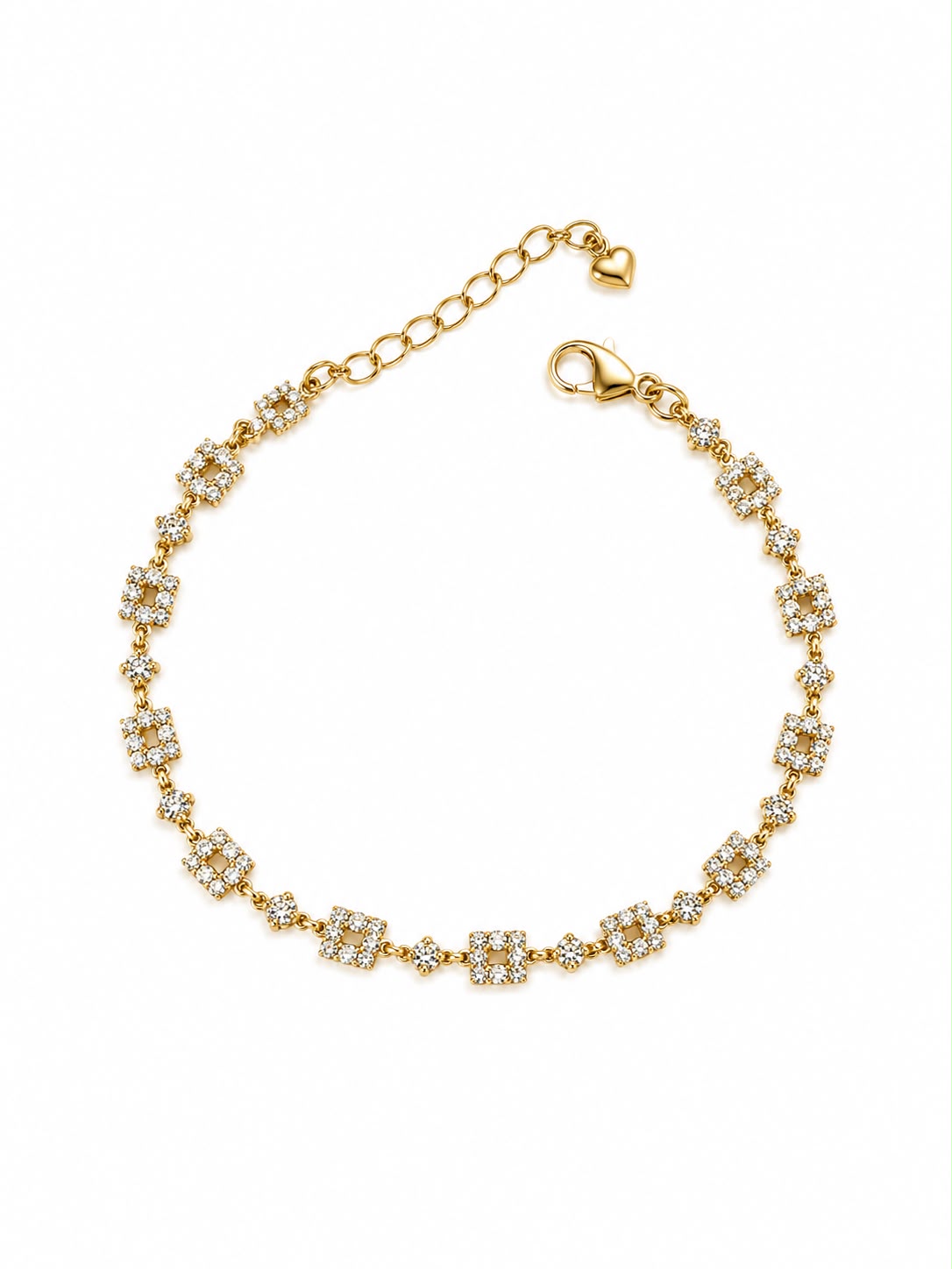 Pulseira cravejada luxo