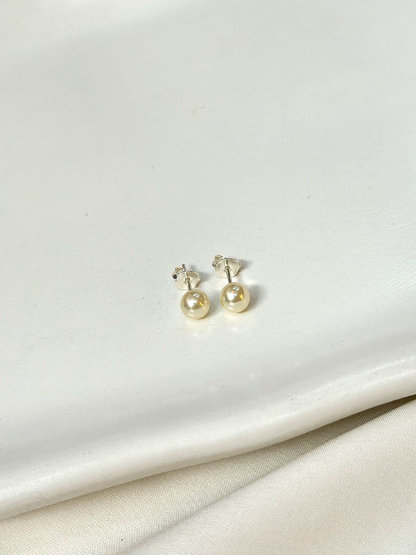 Brinco pérola 6mm