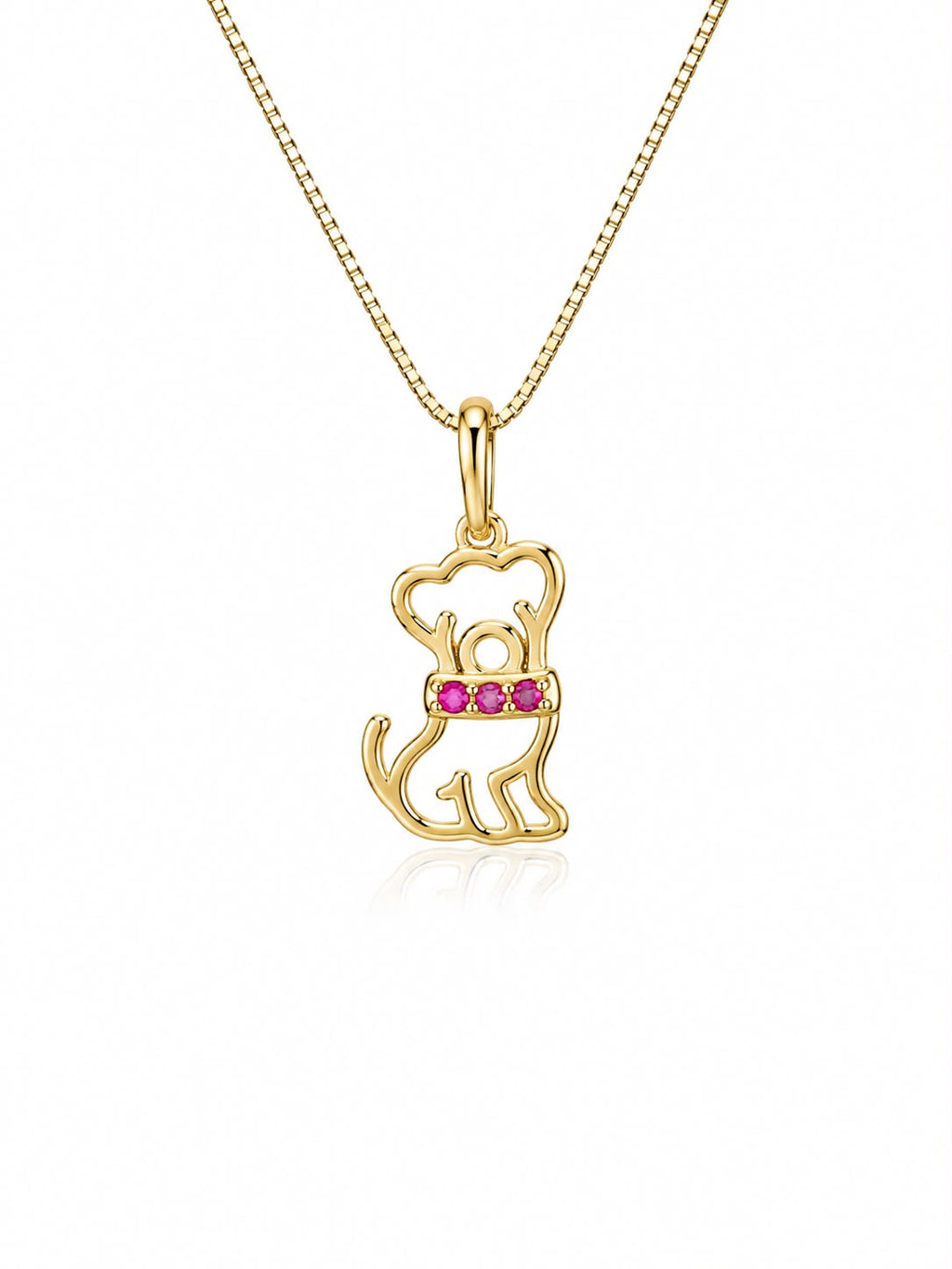Colar cachorro rosa
