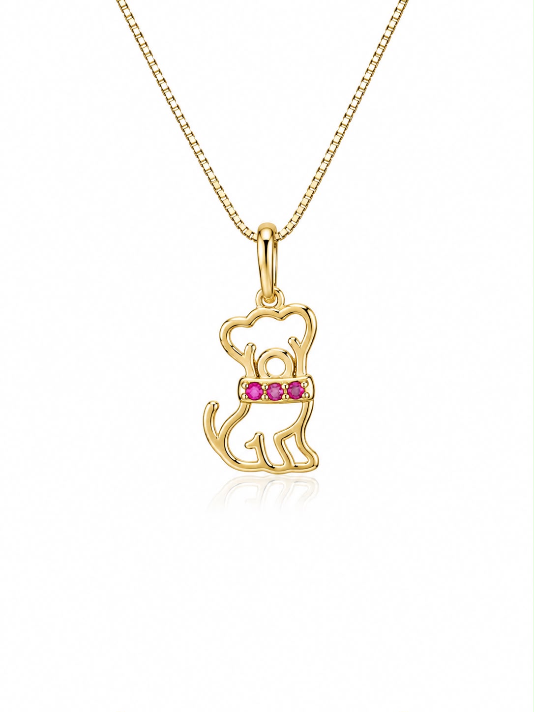 Colar cachorro rosa