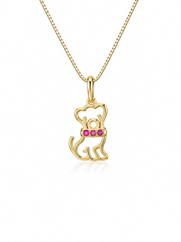 Colar cachorro rosa