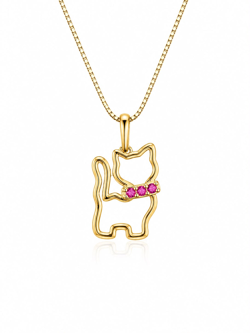 Colar gato rosa
