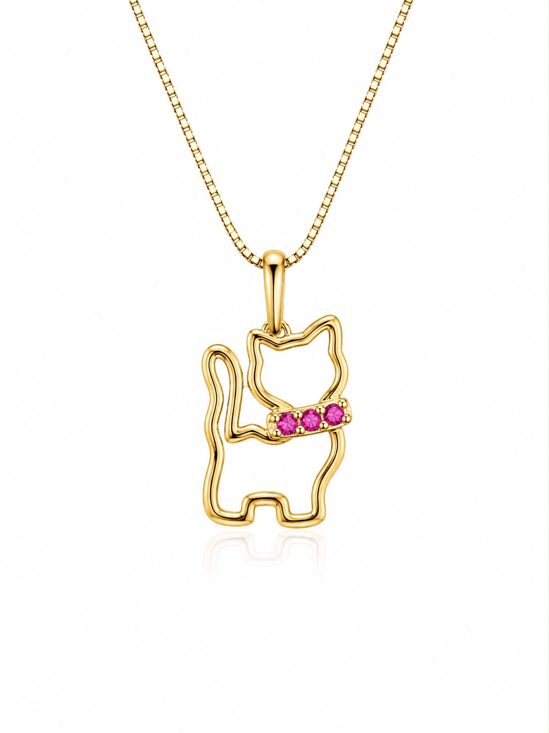 Colar gato rosa