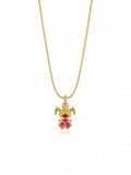 Colar menina zircônia rosa