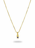Colar menino zircônia azul