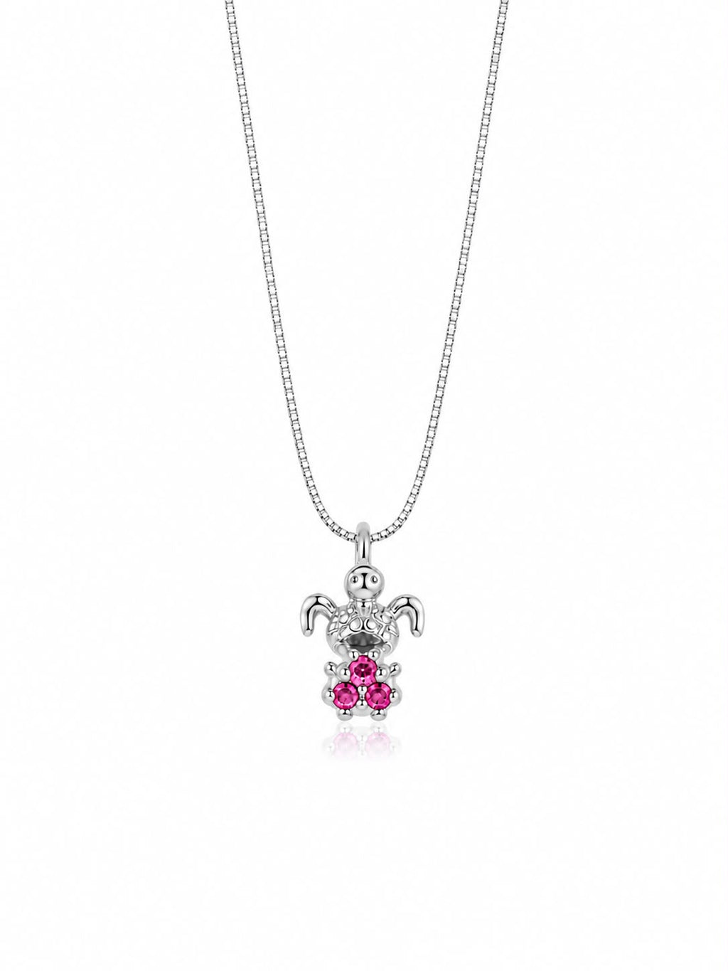 Colar menina cravejada rosa