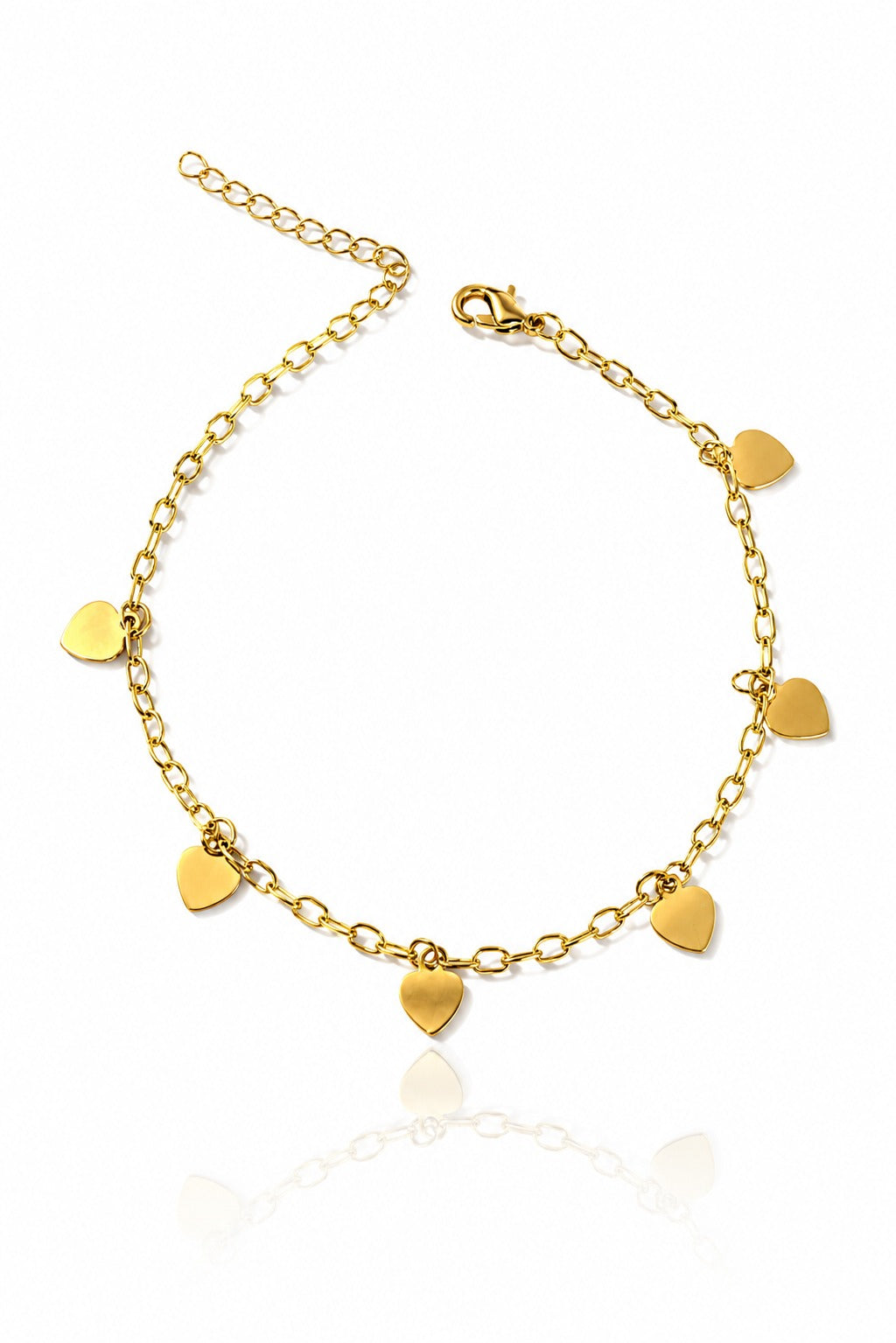Pulseira coração pendurado