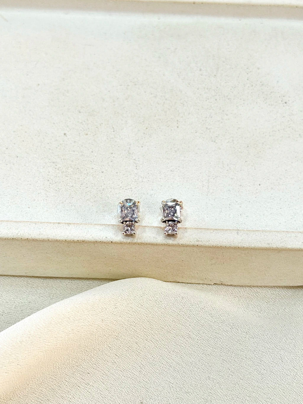 Brinco cristal prata envelhecida