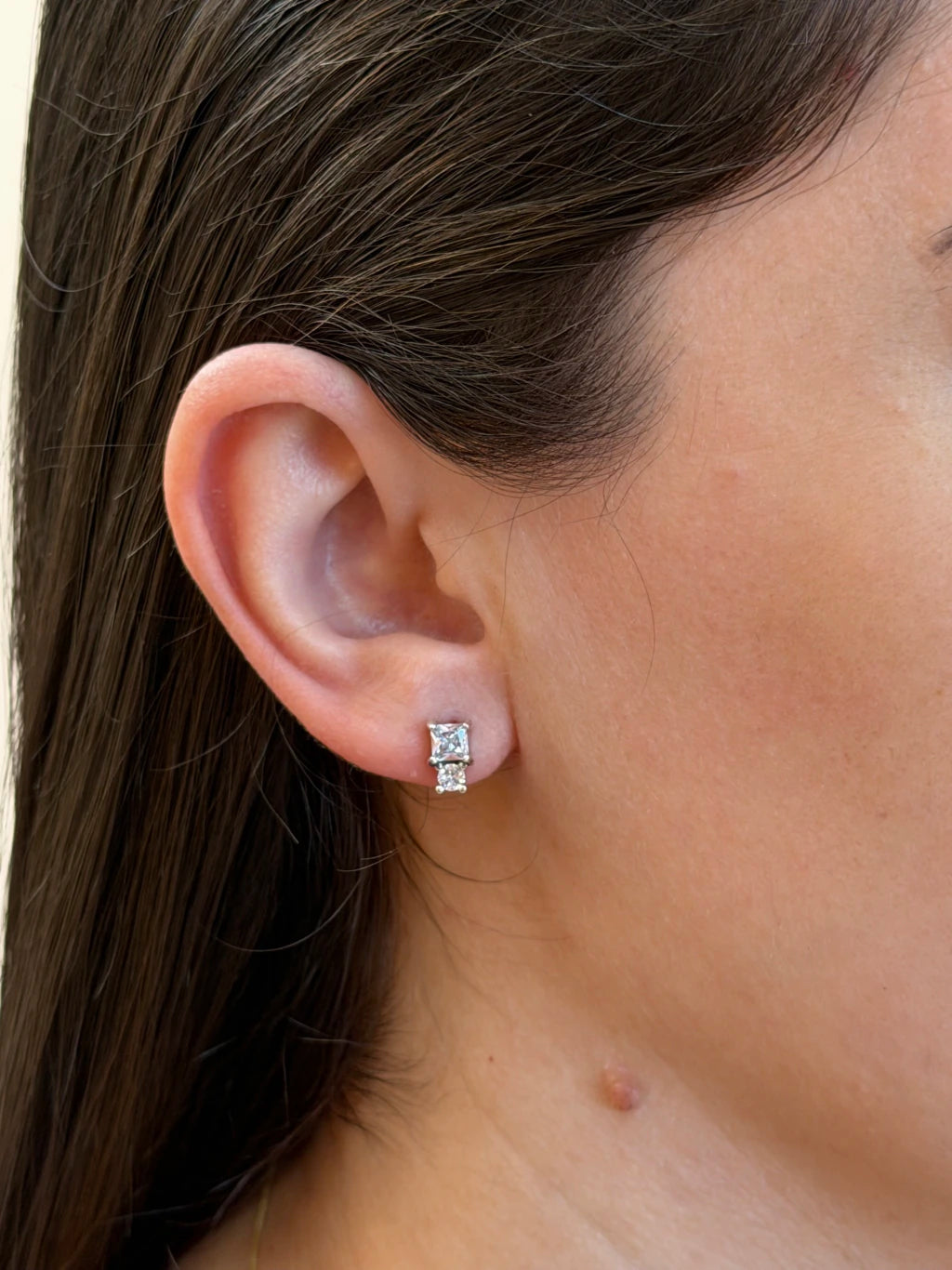 Brinco cristal prata envelhecida