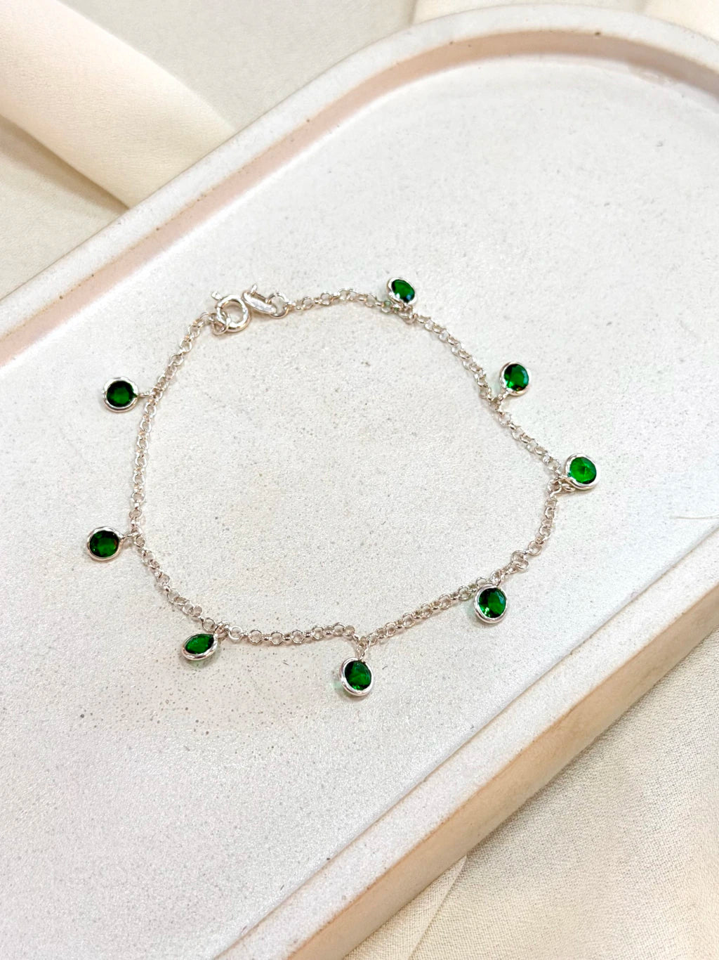 Pulseira pedras verdes