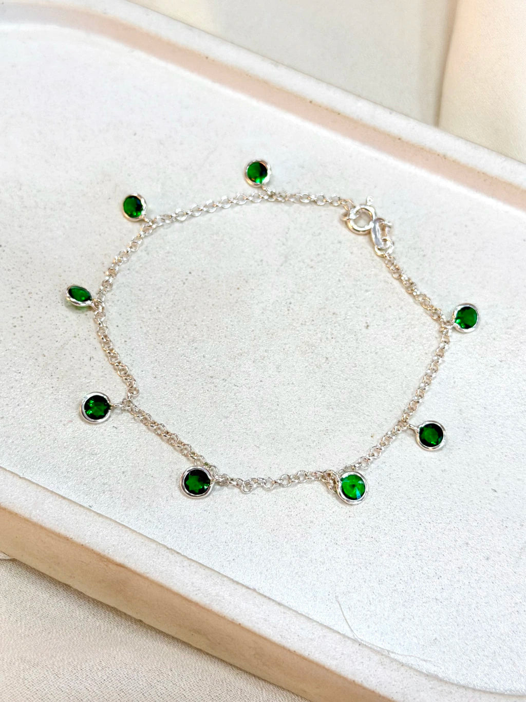 Pulseira pedras verdes