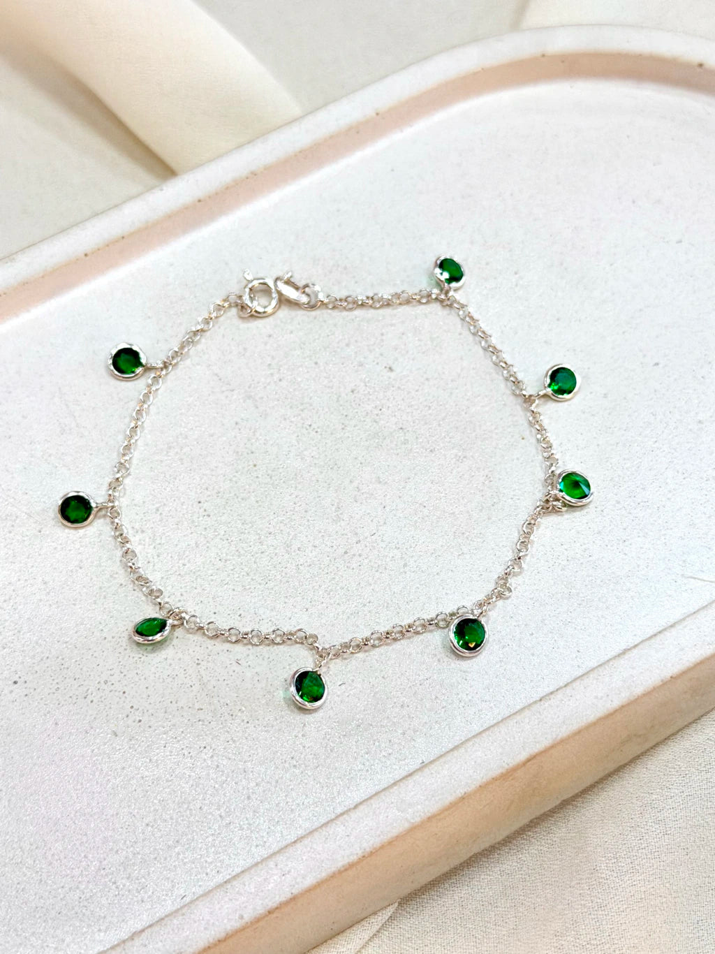 Pulseira pedras verdes