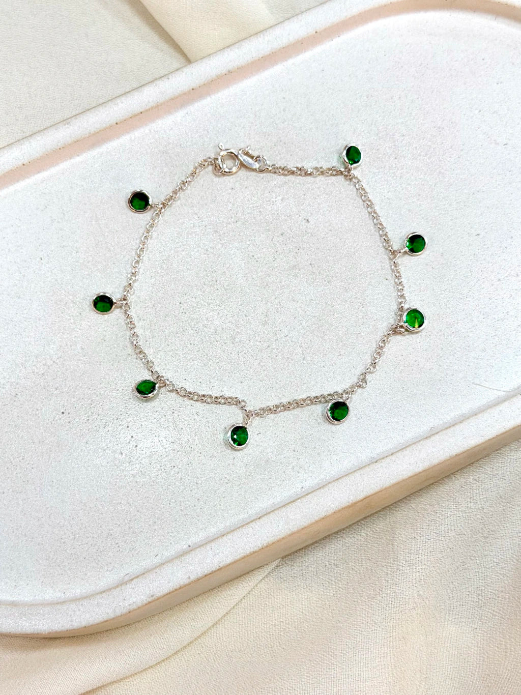 Pulseira pedras verdes