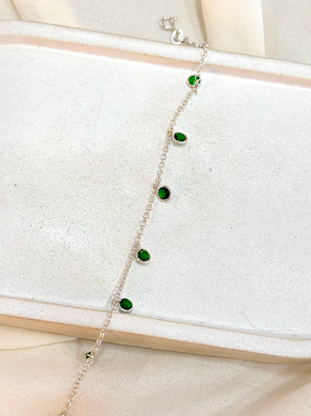 Pulseira pedras verdes
