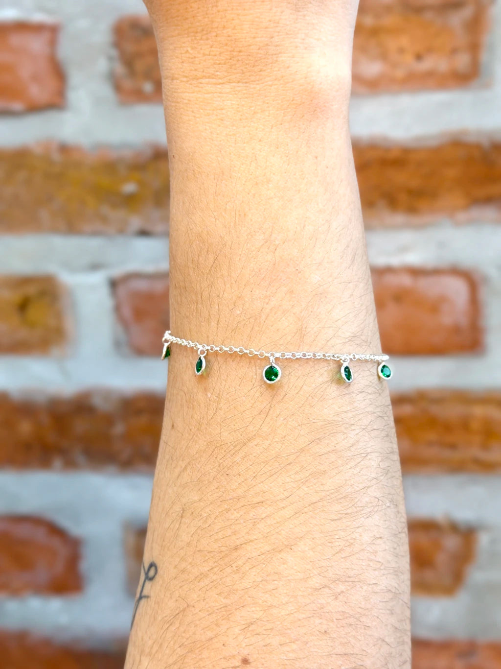 Pulseira pedras verdes