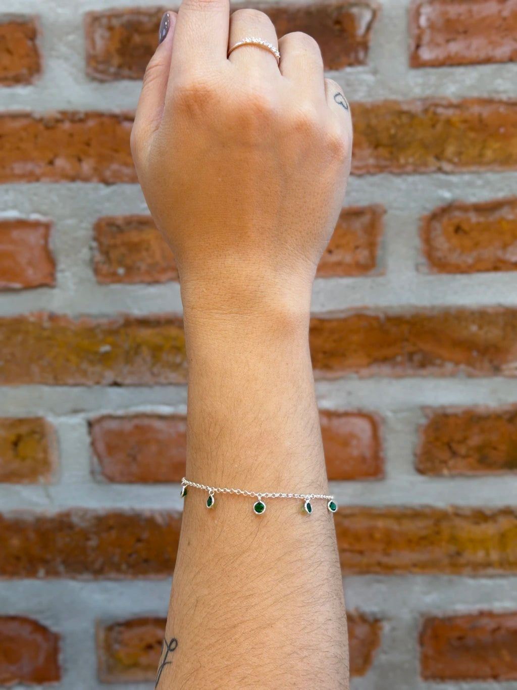 Pulseira pedras verdes