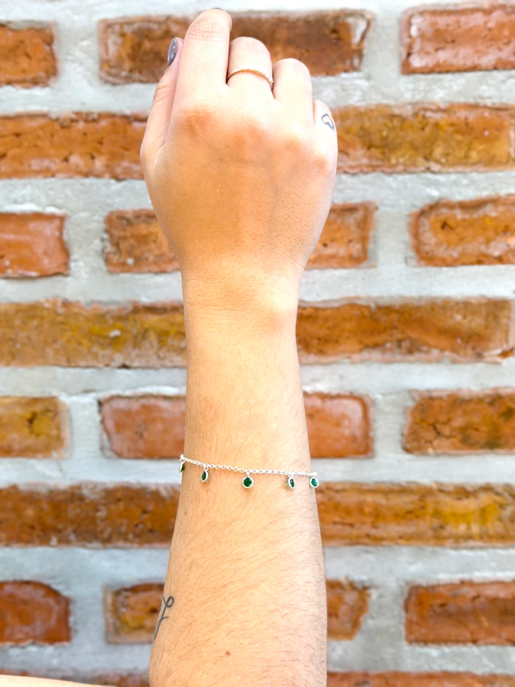 Pulseira pedras verdes