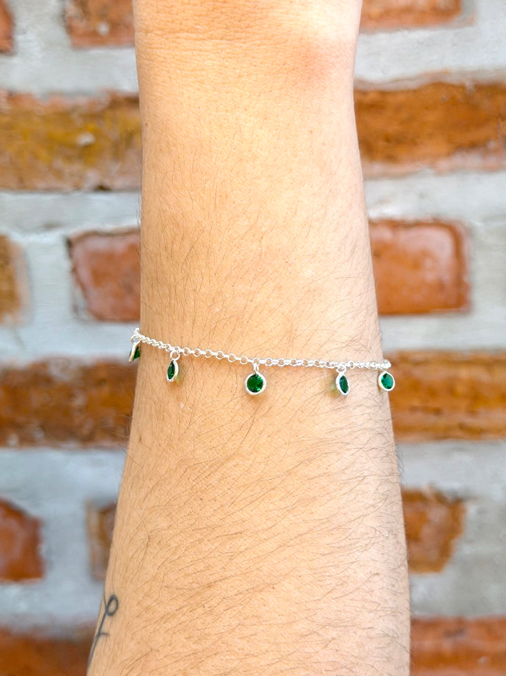Pulseira pedras verdes