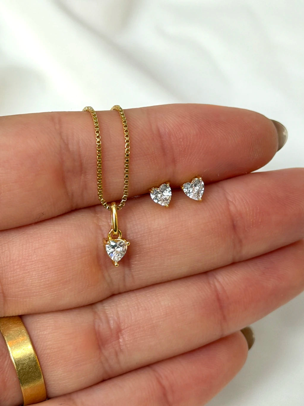 Conjunto ponto de luz coração 4mm