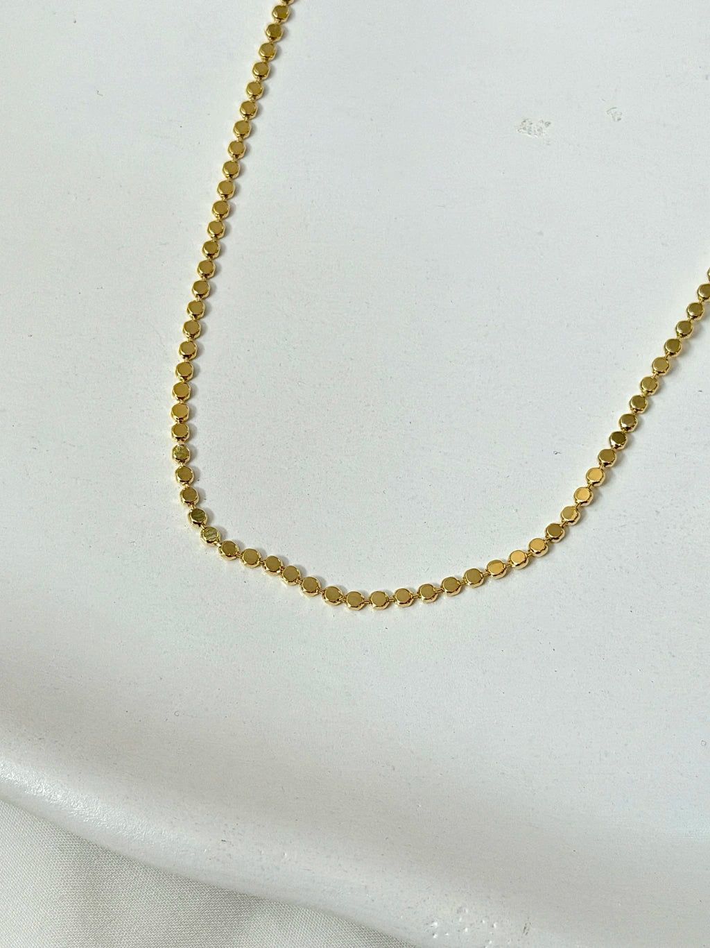 Colar chapa bolinhas 40cm+5cm