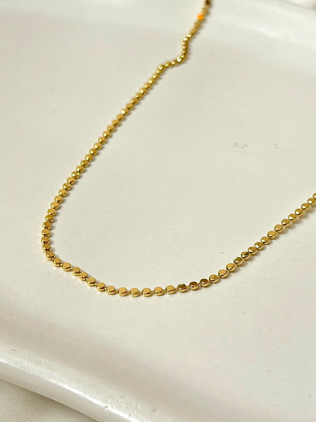 Colar chapa bolinhas 40cm+5cm