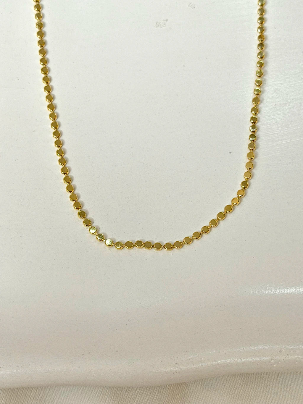 Colar chapa bolinhas 40cm+5cm