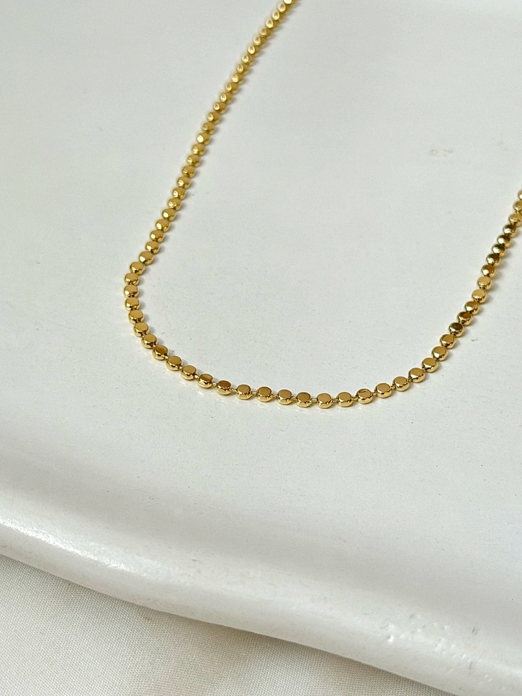 Colar chapa bolinhas 40cm+5cm