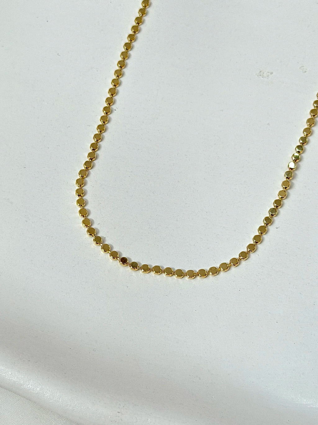 Colar chapa bolinhas 40cm+5cm