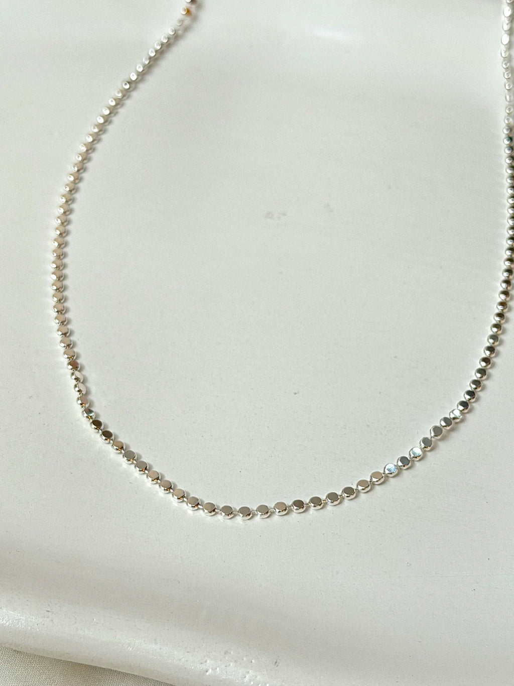 Colar chapa bolinhas 40cm+5cm