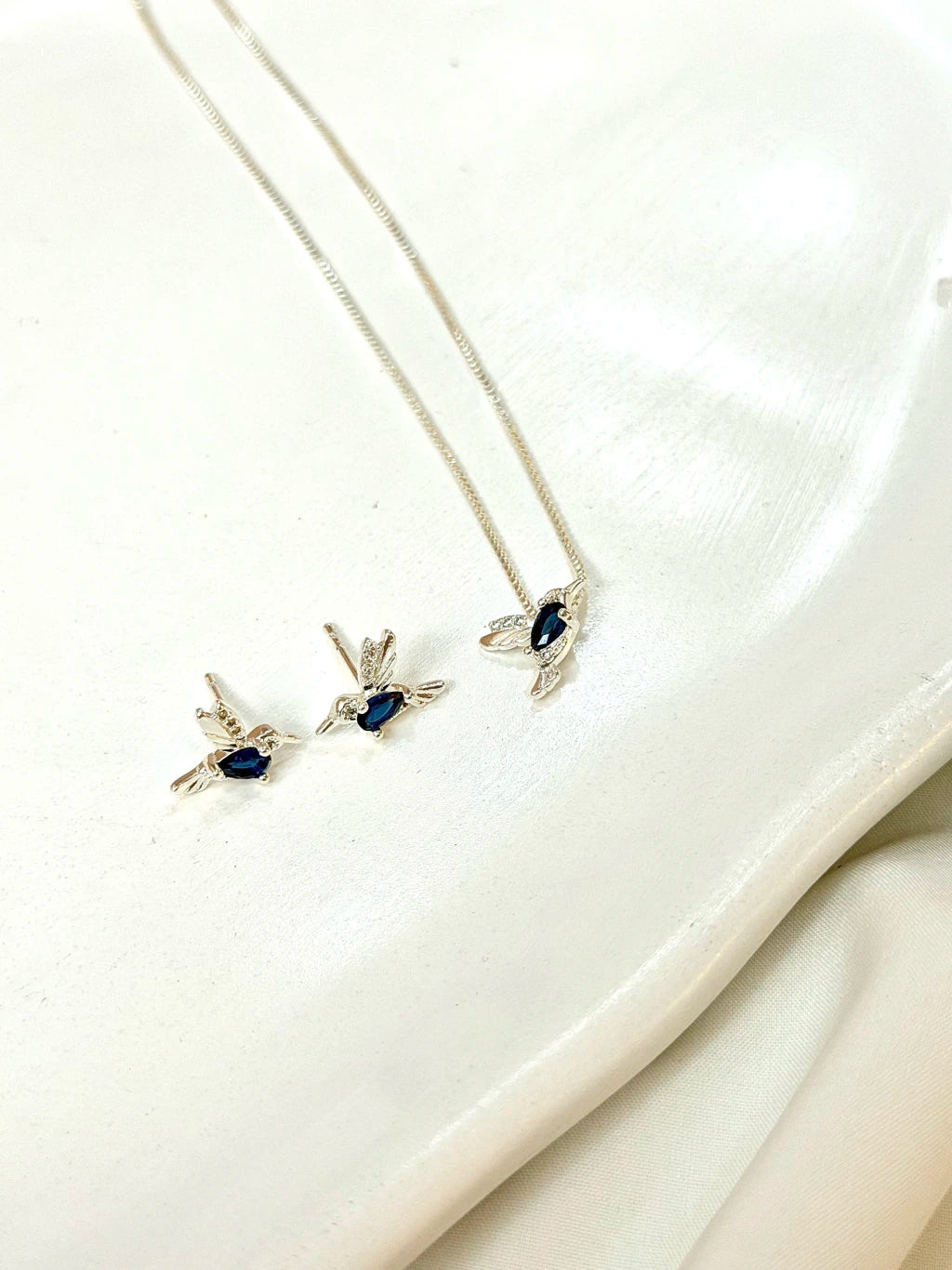 Conjunto pássaro azul