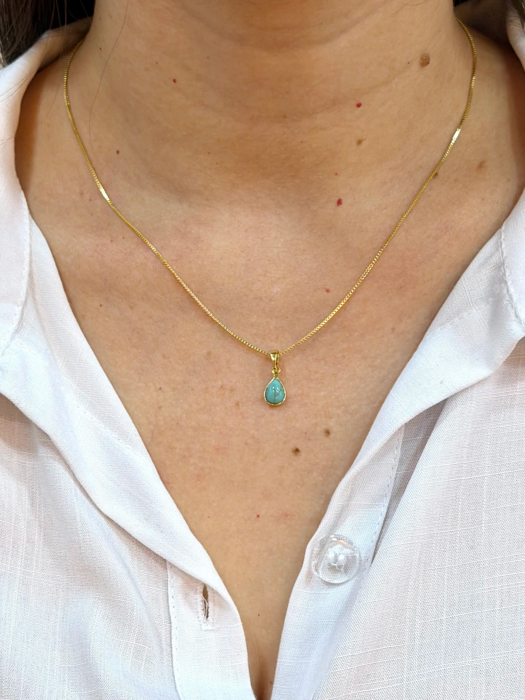Colar pedra Howlite