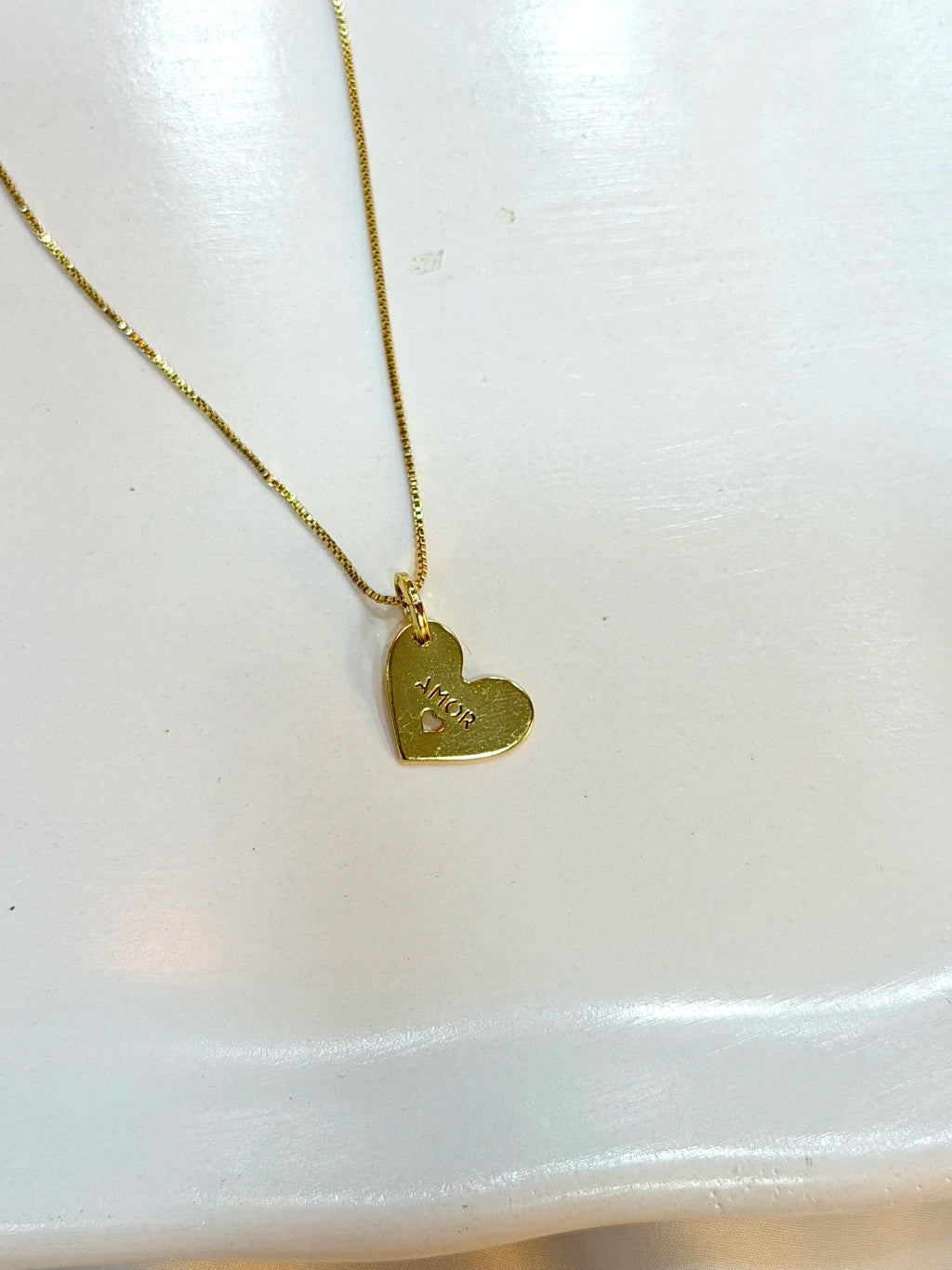 Colar coração “Amor” 17X14MM