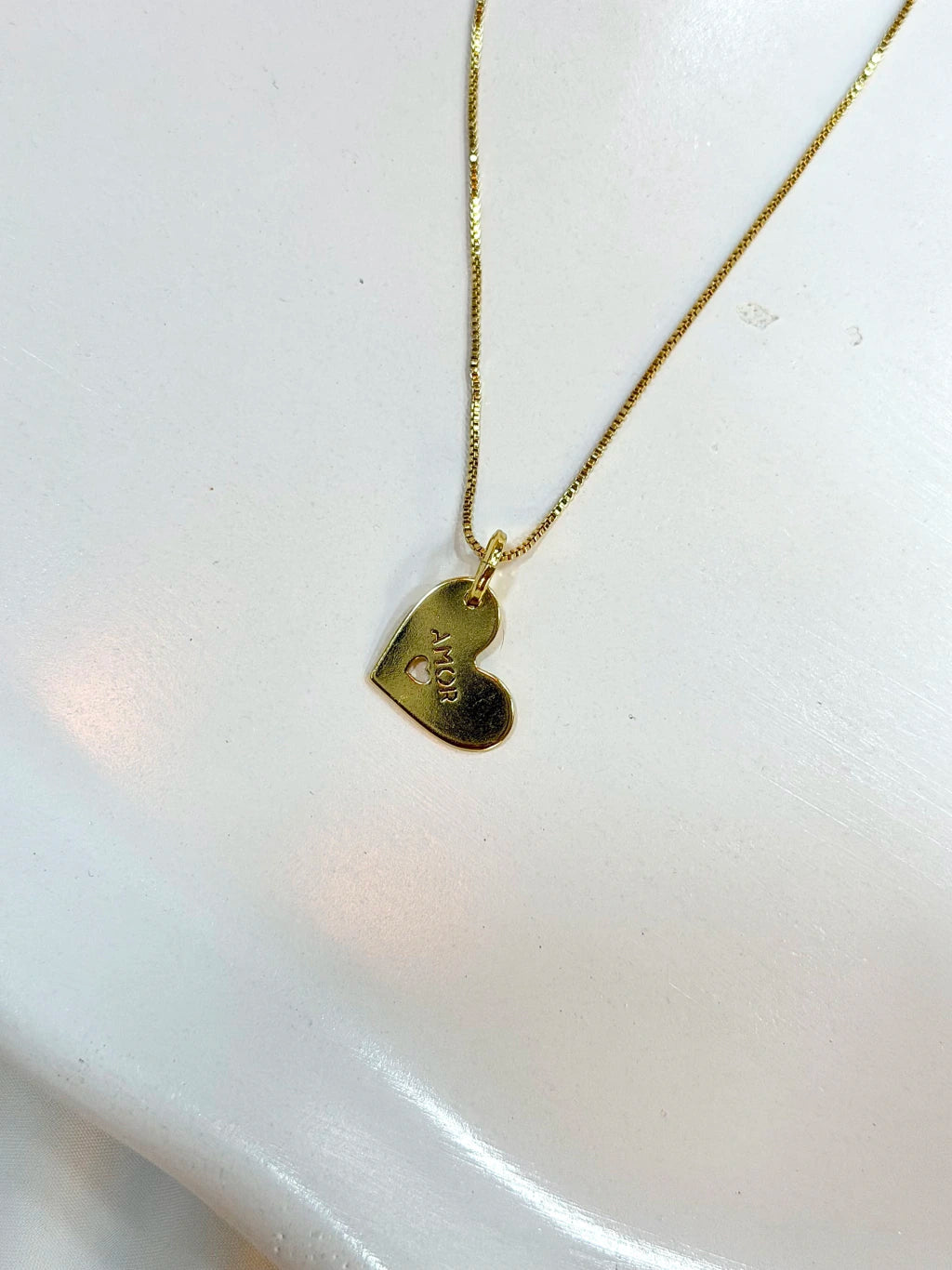 Colar coração “Amor” 17X14MM