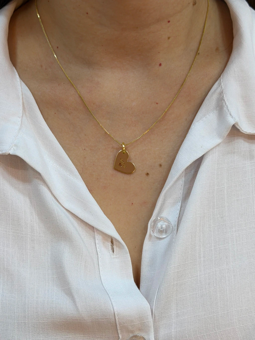 Colar coração “Amor” 17X14MM