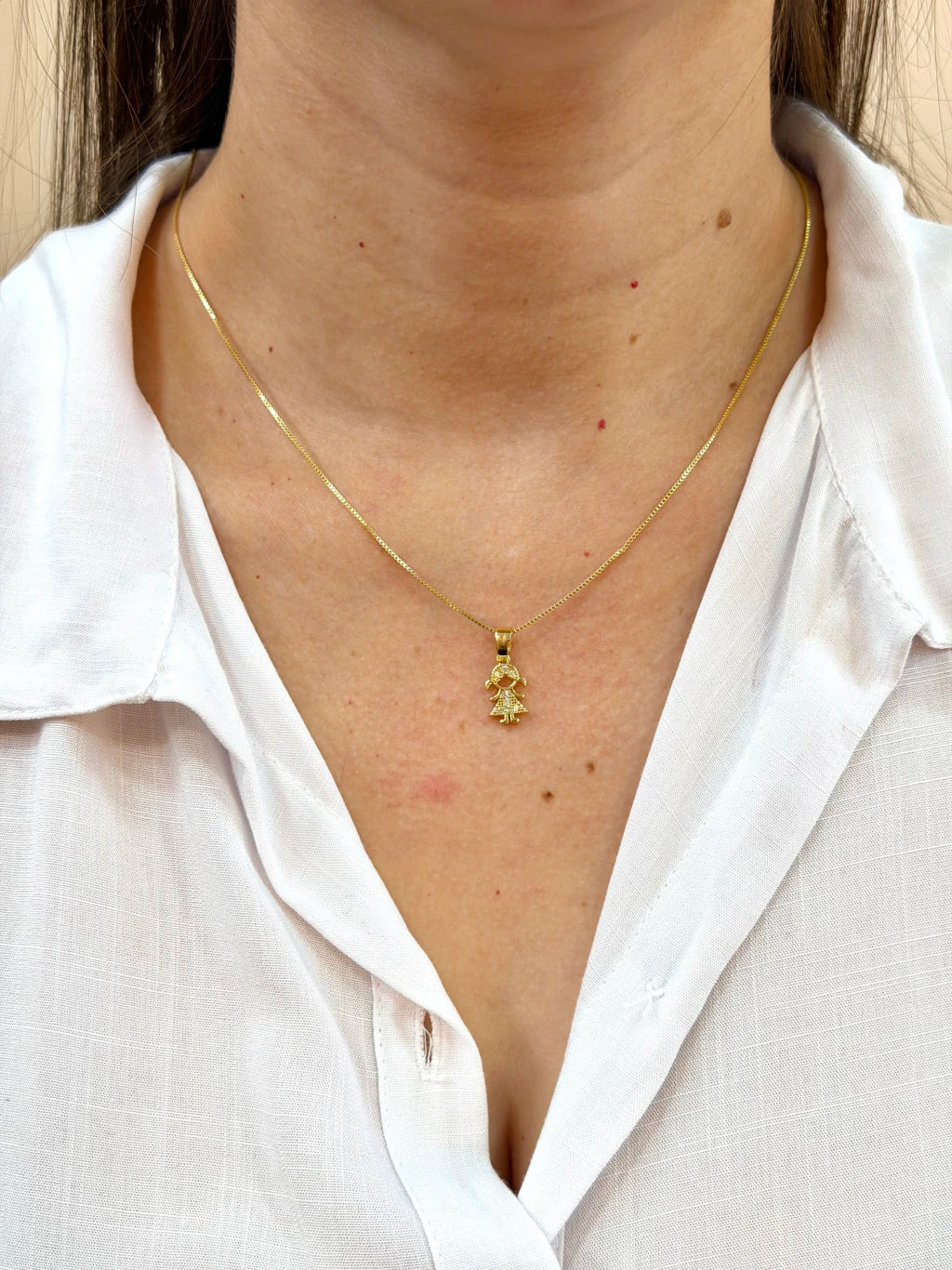 Colar menina cravejada