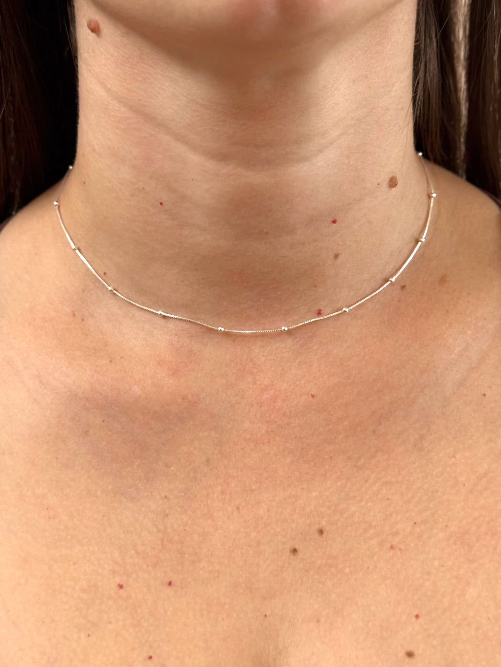 Colar veneziana bolinhas 40cm