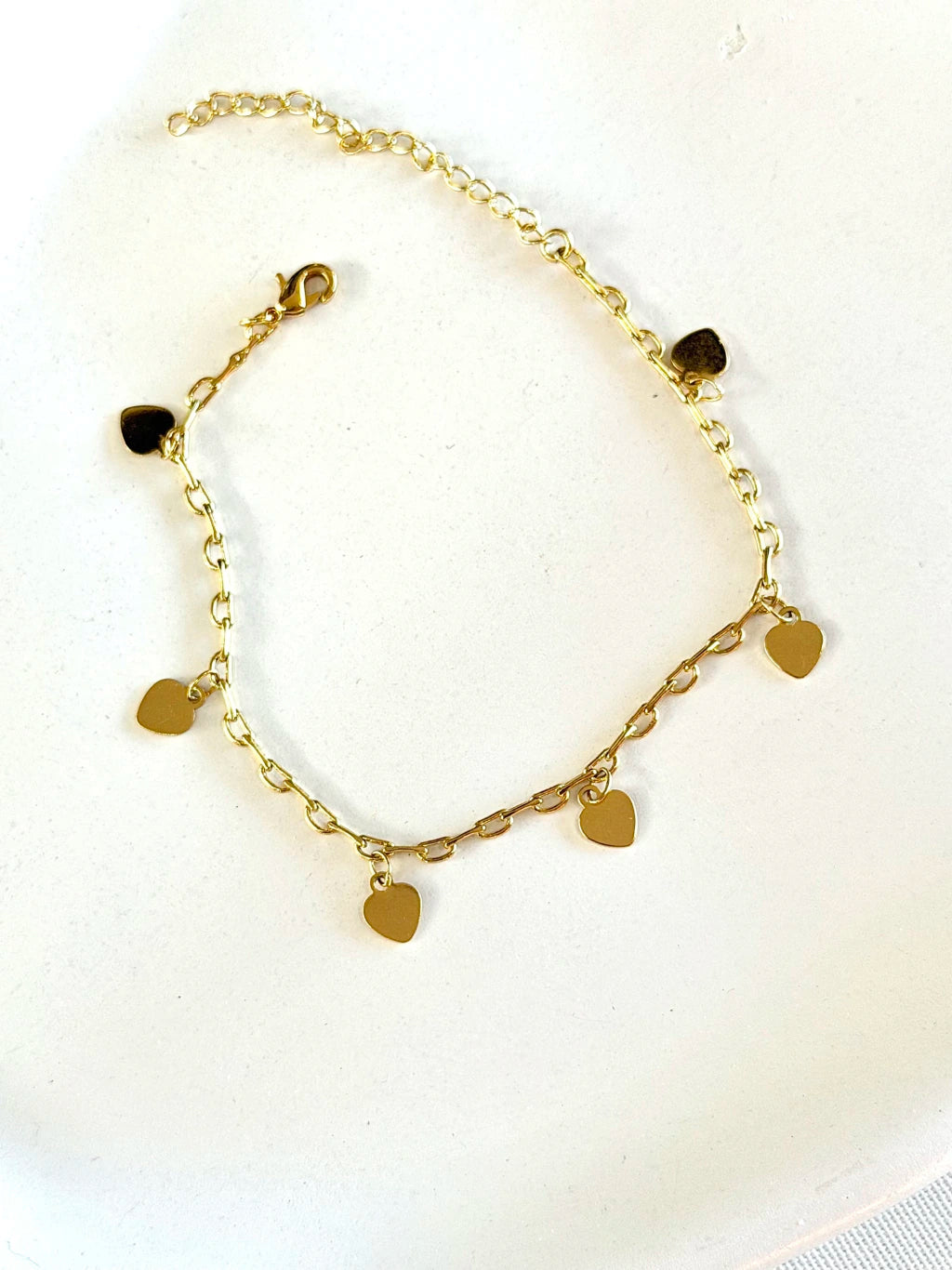 Pulseira coração pendurado