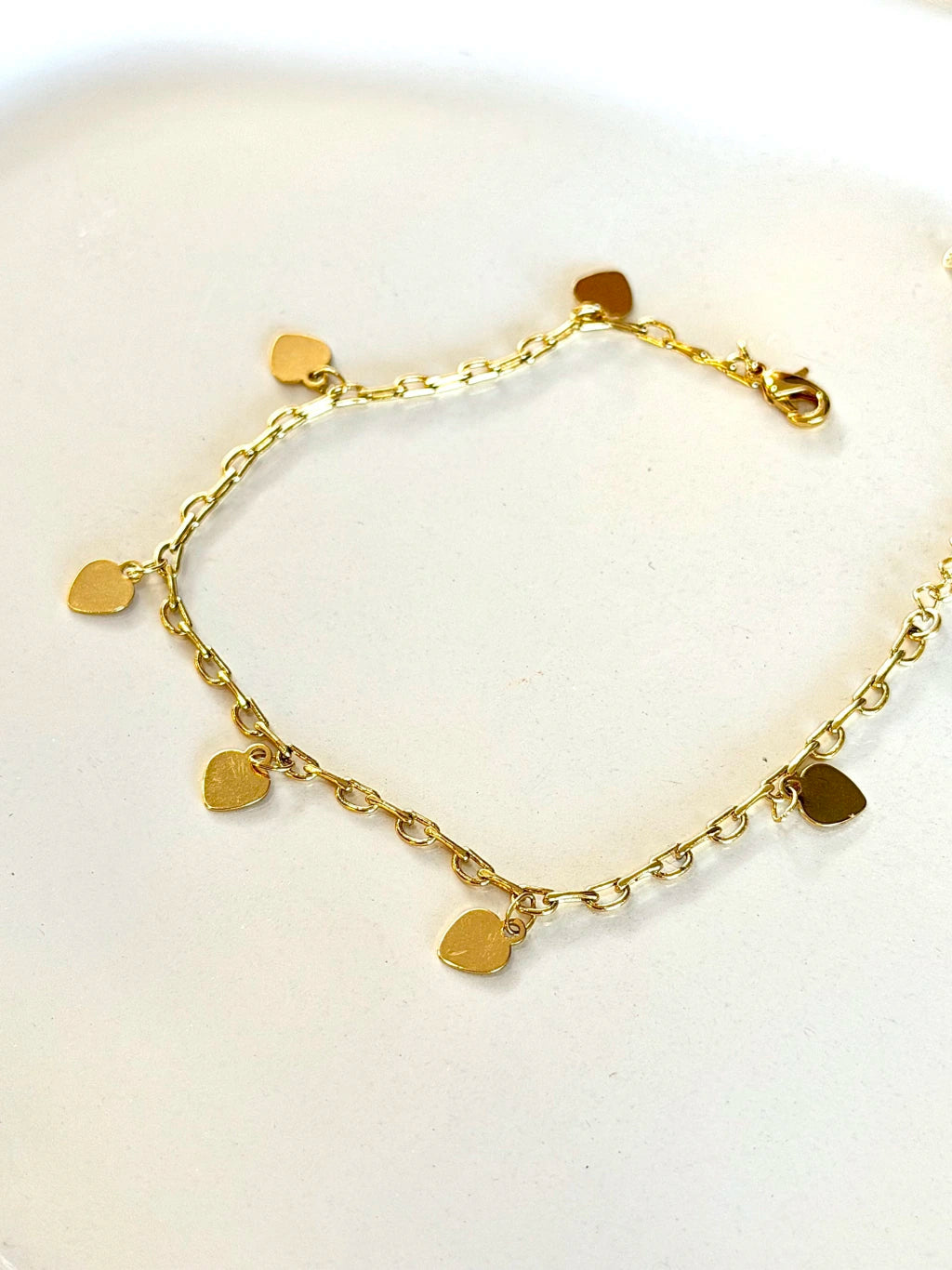 Pulseira coração pendurado