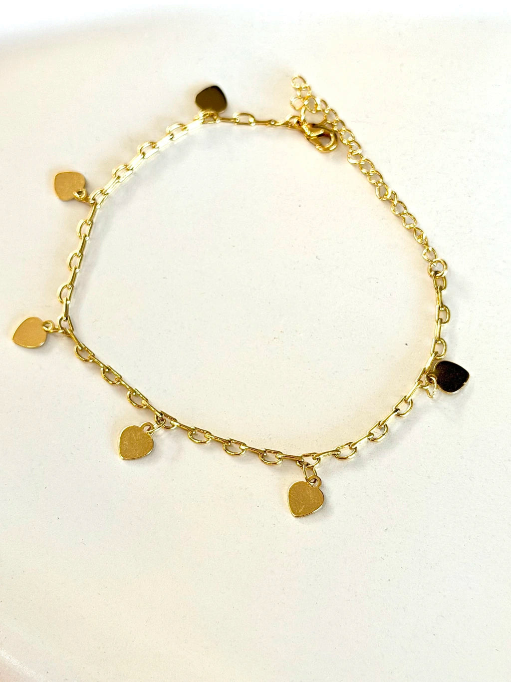 Pulseira coração pendurado