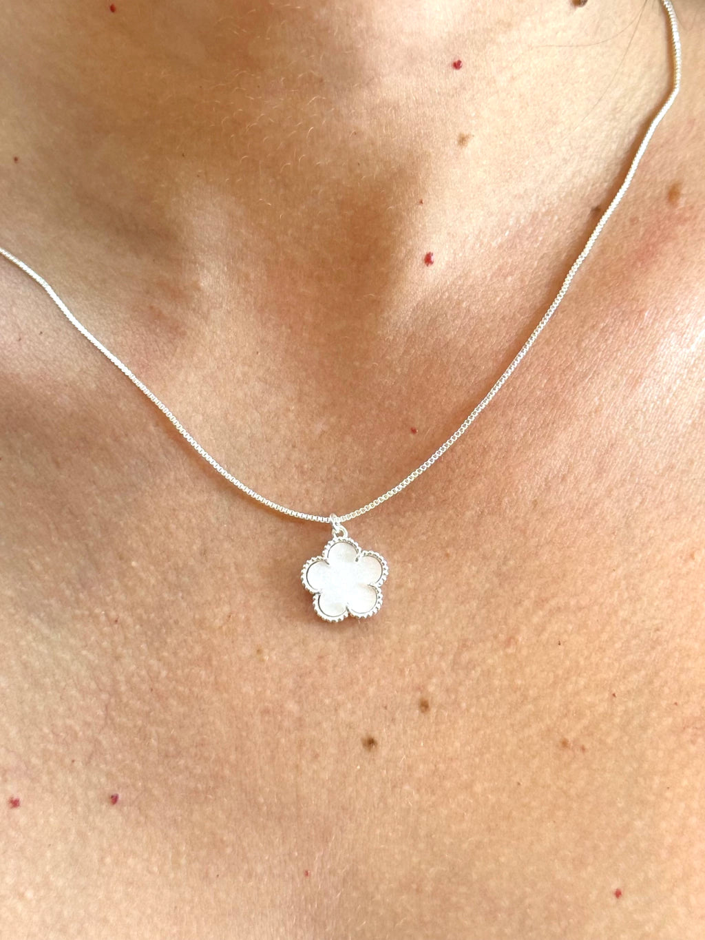 Conjunto flor pétala branca