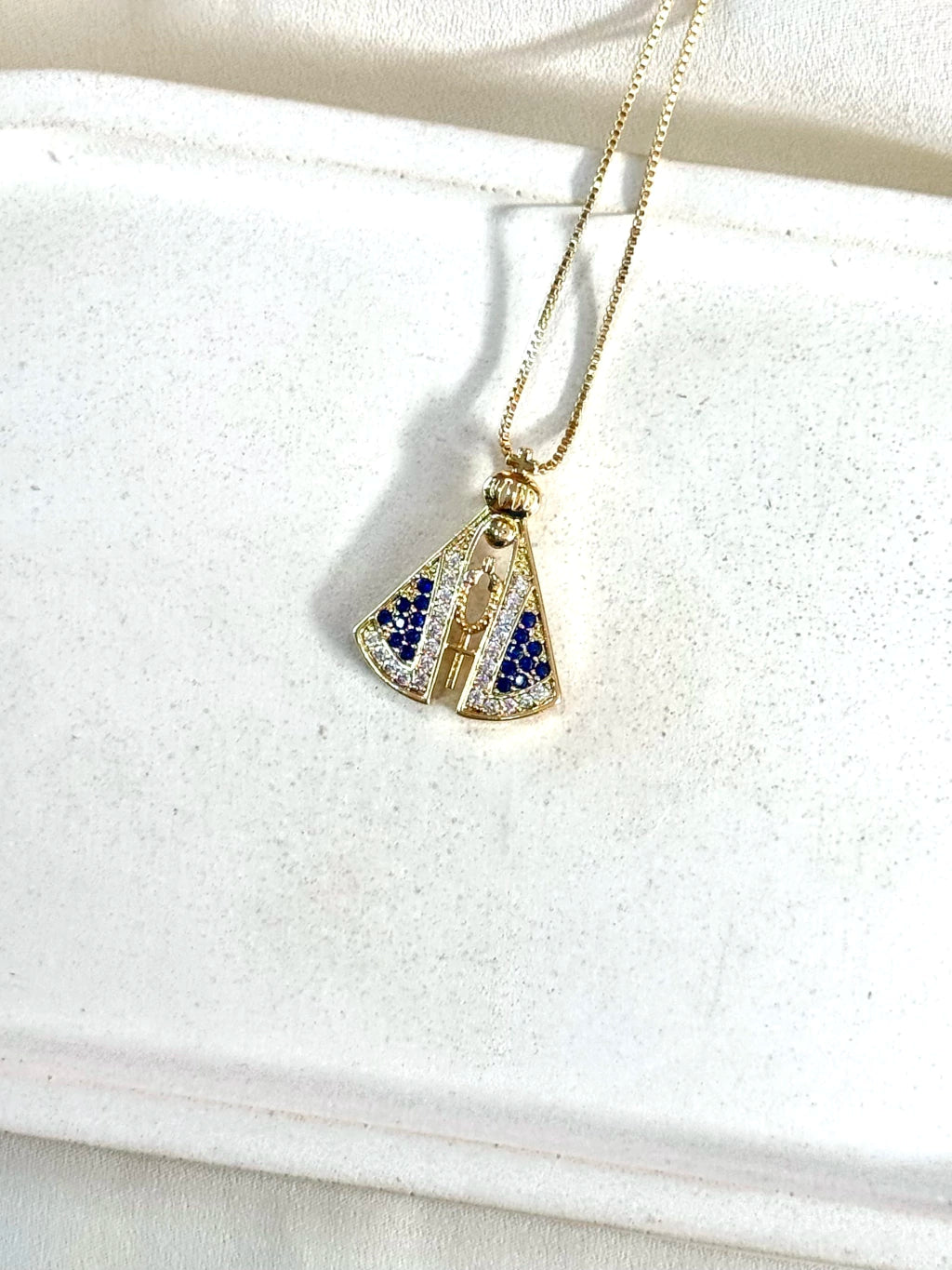 Colar Nossa Senhora Aparecida azul