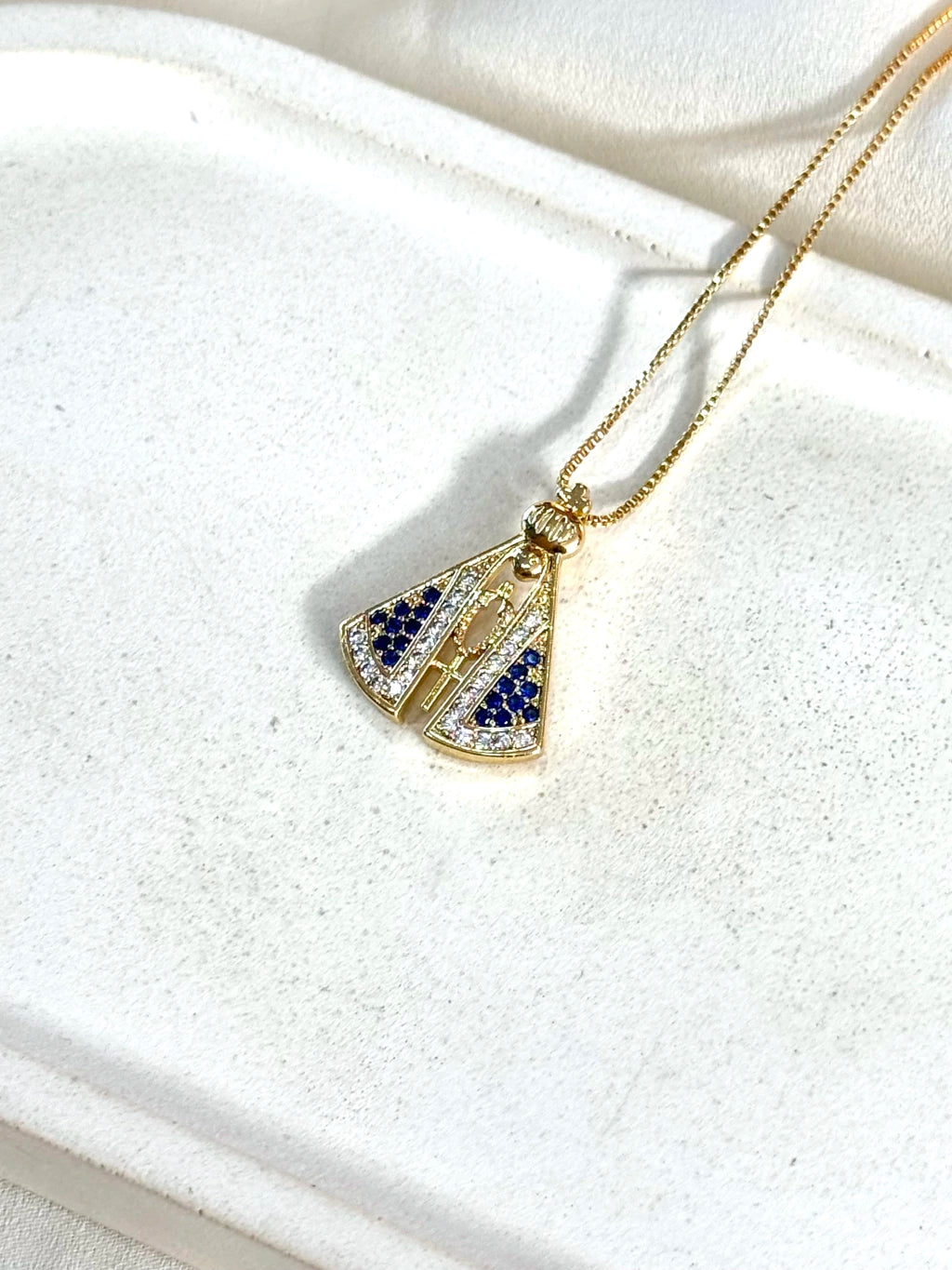Colar Nossa Senhora Aparecida azul