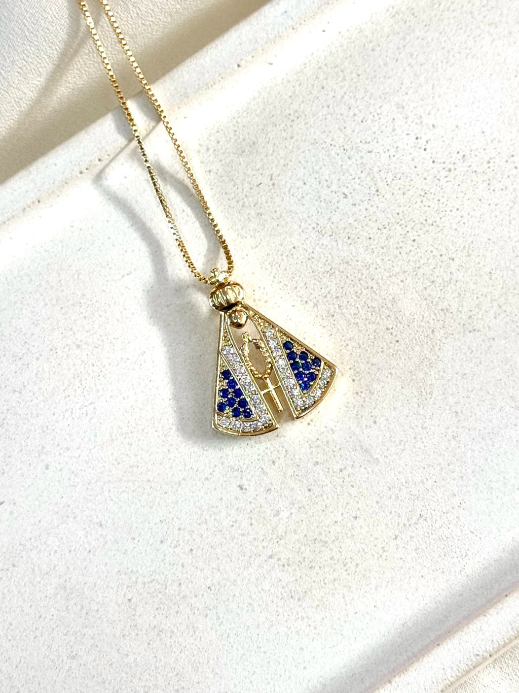 Colar Nossa Senhora Aparecida azul