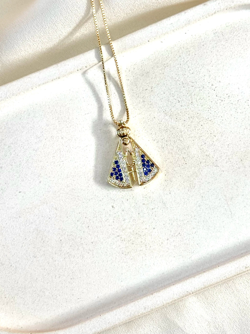 Colar Nossa Senhora Aparecida azul