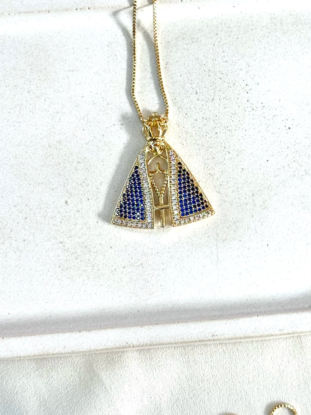 Colar Nossa Senhora Aparecida manto Azul
